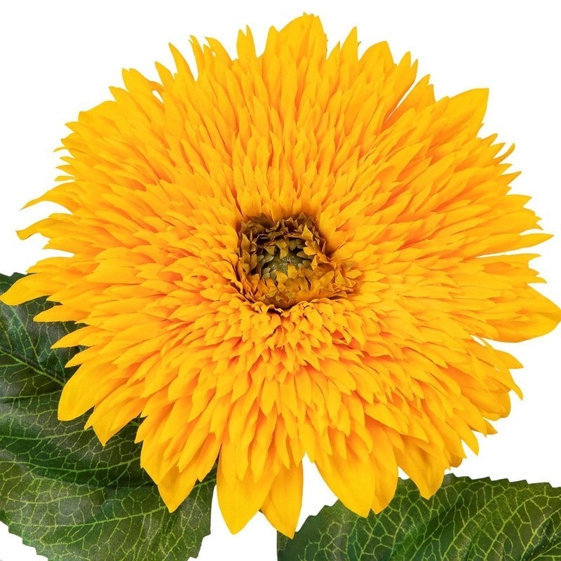 Artificial Teddy Bear Sunflower Long Stem Indoor Decor Floral Arrangement Craft