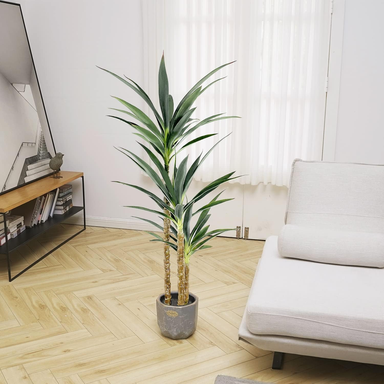 4.7Ft Faux Agave Tree 2-Pack for Indoor/Outdoor Home Decor & Gifts