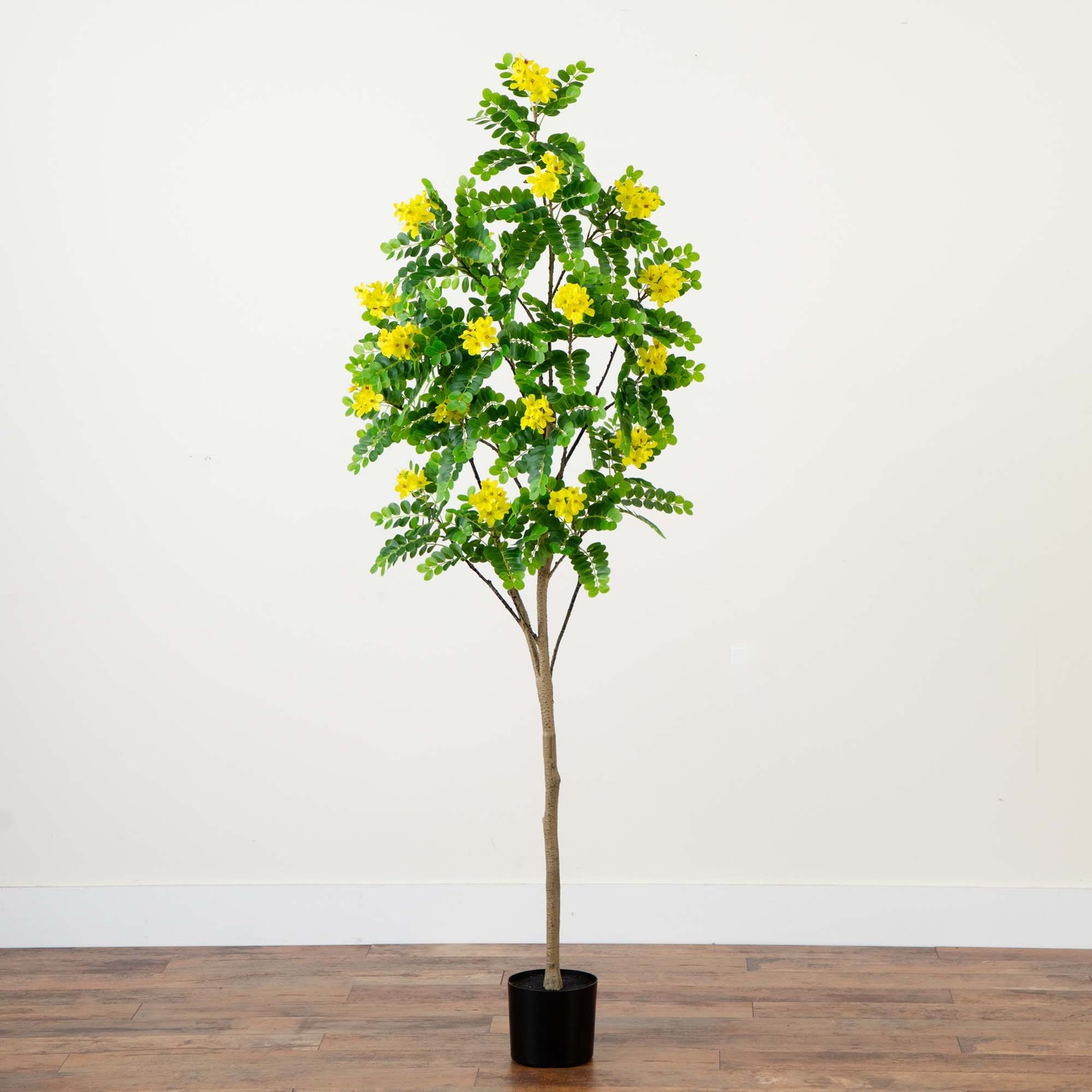 Nearly Natural 6ft Artificial Flowering Citrus Tree with Real Touch Leaves