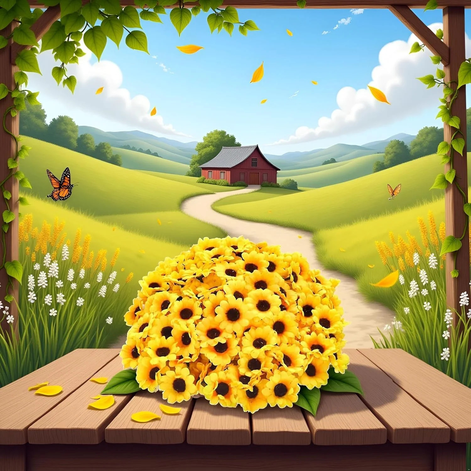 100 Pcs Mini Yellow Artificial Sunflower Heads for Craft and Decor