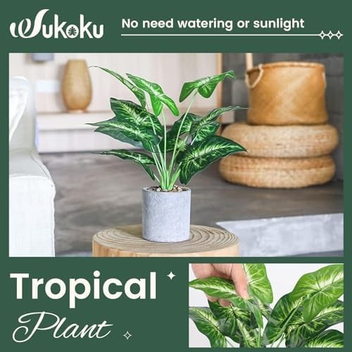 Plantas Artificiales 16 Pulg Tropical Falsas Interior Escritorio Hogar Oficina