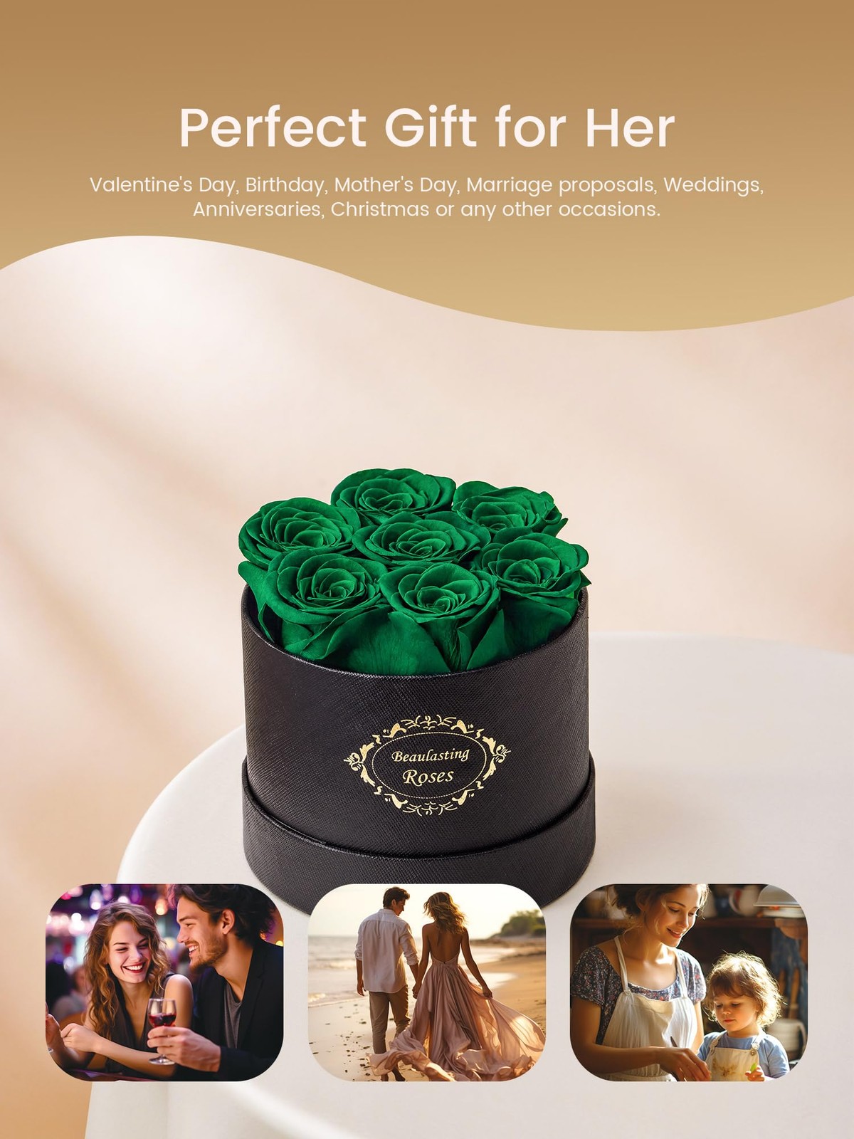 Roses in a Box, Preserved Flowers, Forever Flowers for Delivery Prime