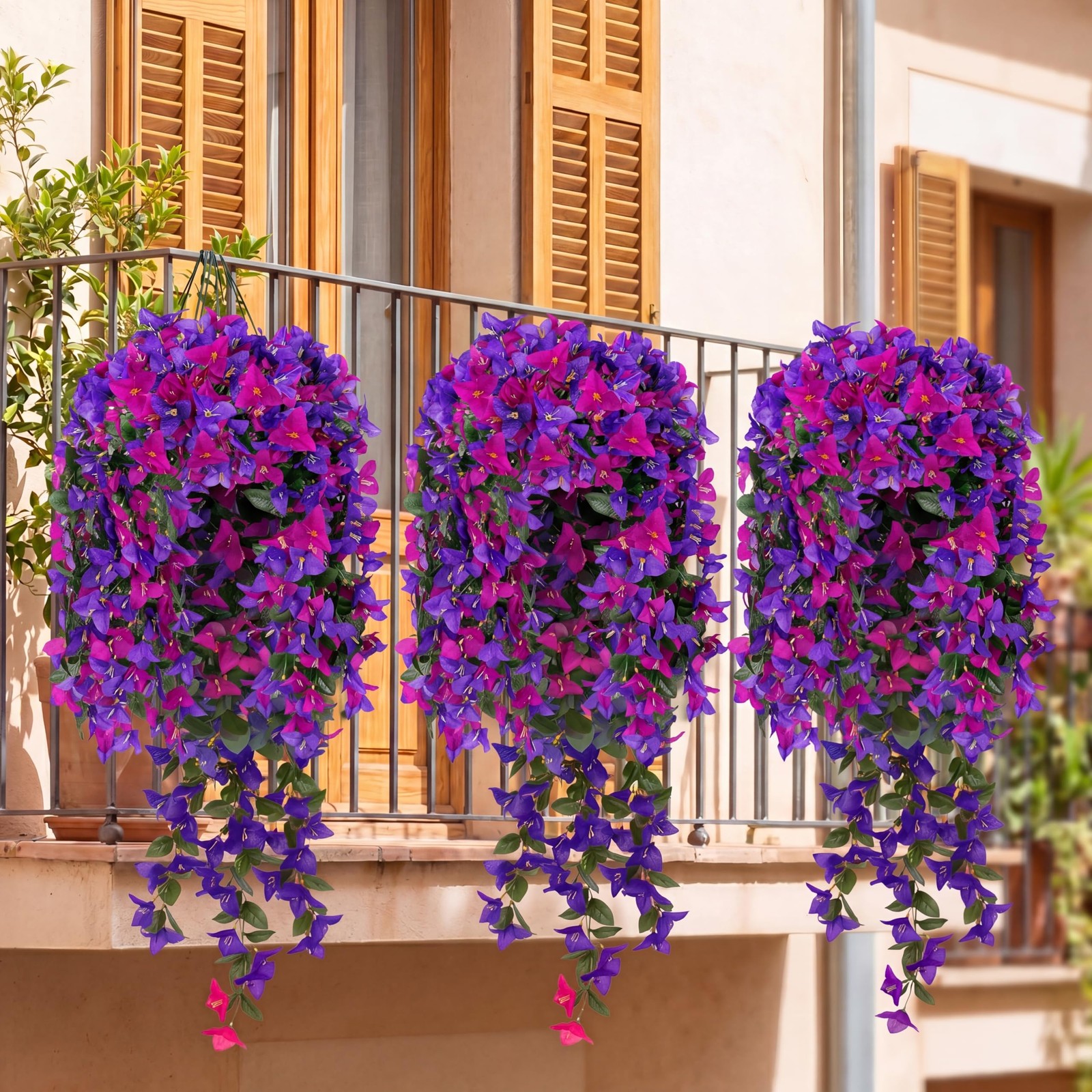 Artificial Bougainvillea Flowers Fake Hanging Flowers Plants for Outdoor Outs…