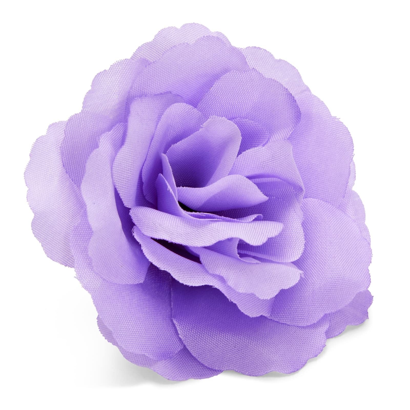 Silk Foam Roses – 50 Stemless 3in Light Purple Heads – Realistic Blooms for W…