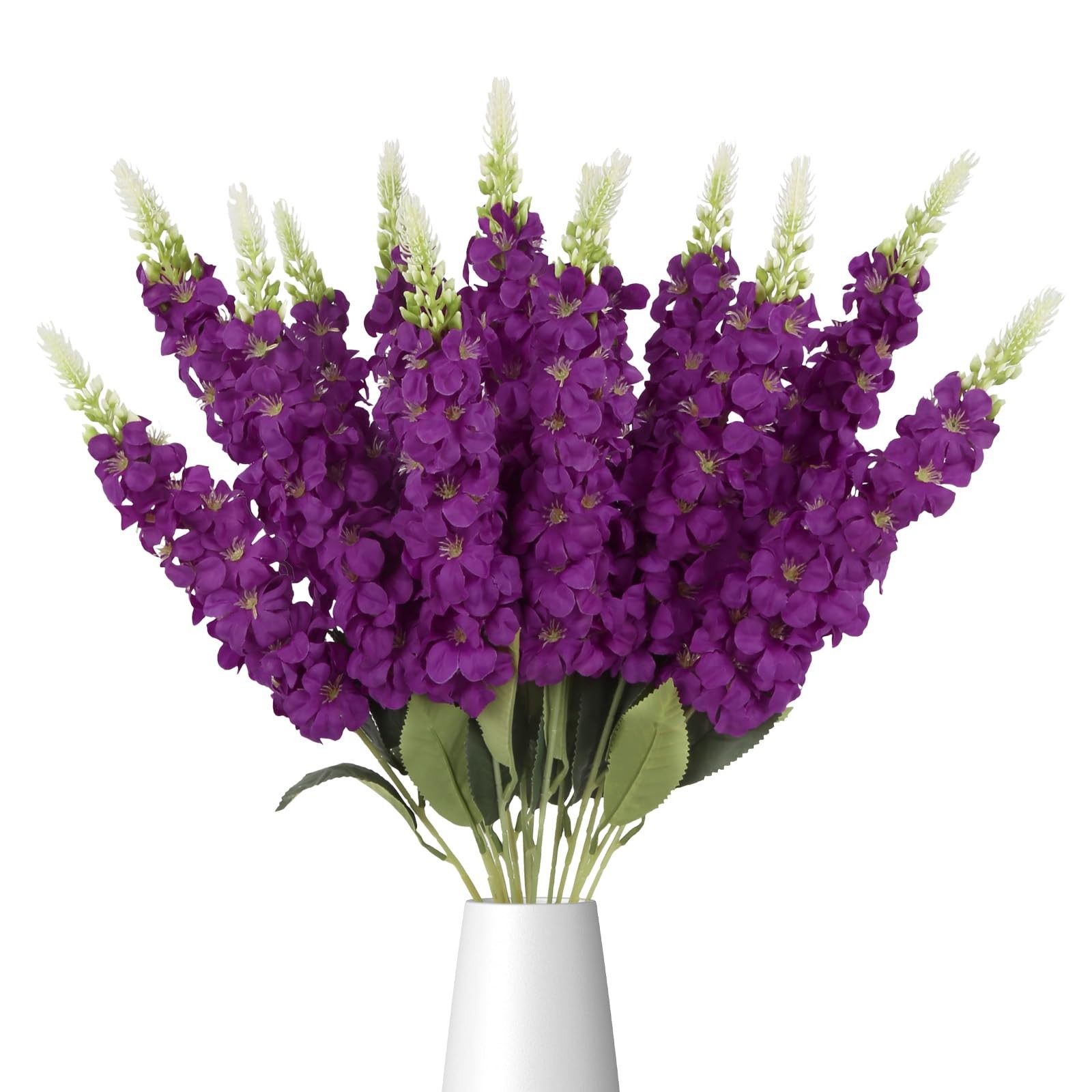 3 Bouquets Artificial Delphinium Flowers Fuchsia Faux Snapdragon 21.65” Fake …