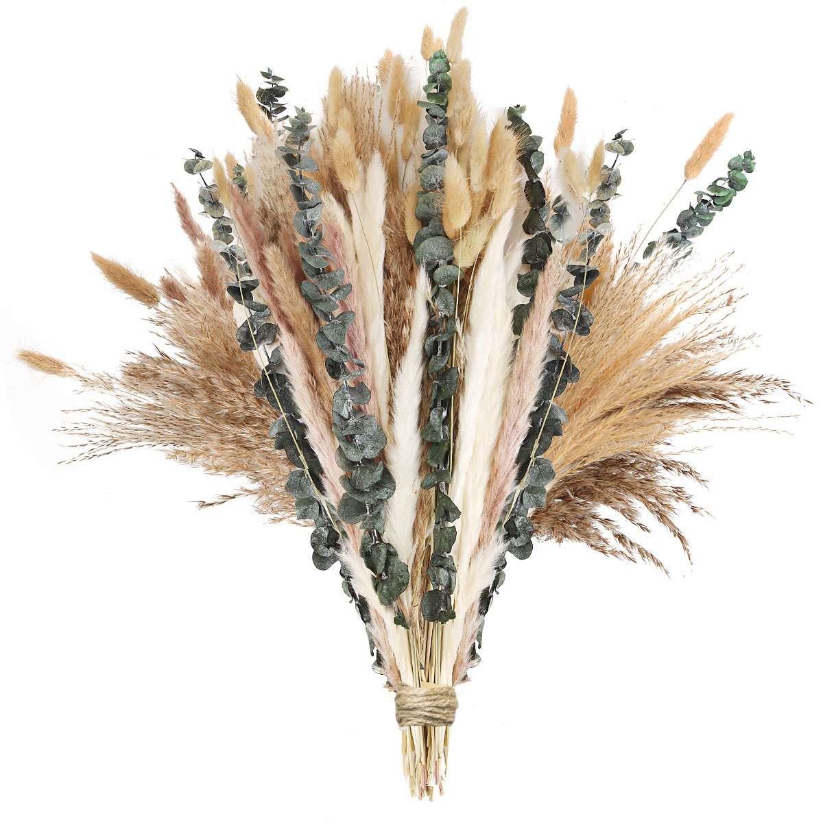 110 PCS Set Dried Pampas Grass Bunny Tails Dried Flowers Boho Flowers Home Decor