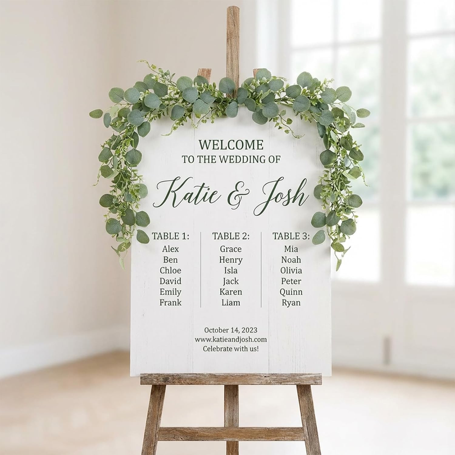 6 Pack 5.9 Feet Faux Eucalyptus Garlands Bulk Artificial Wedding Garland