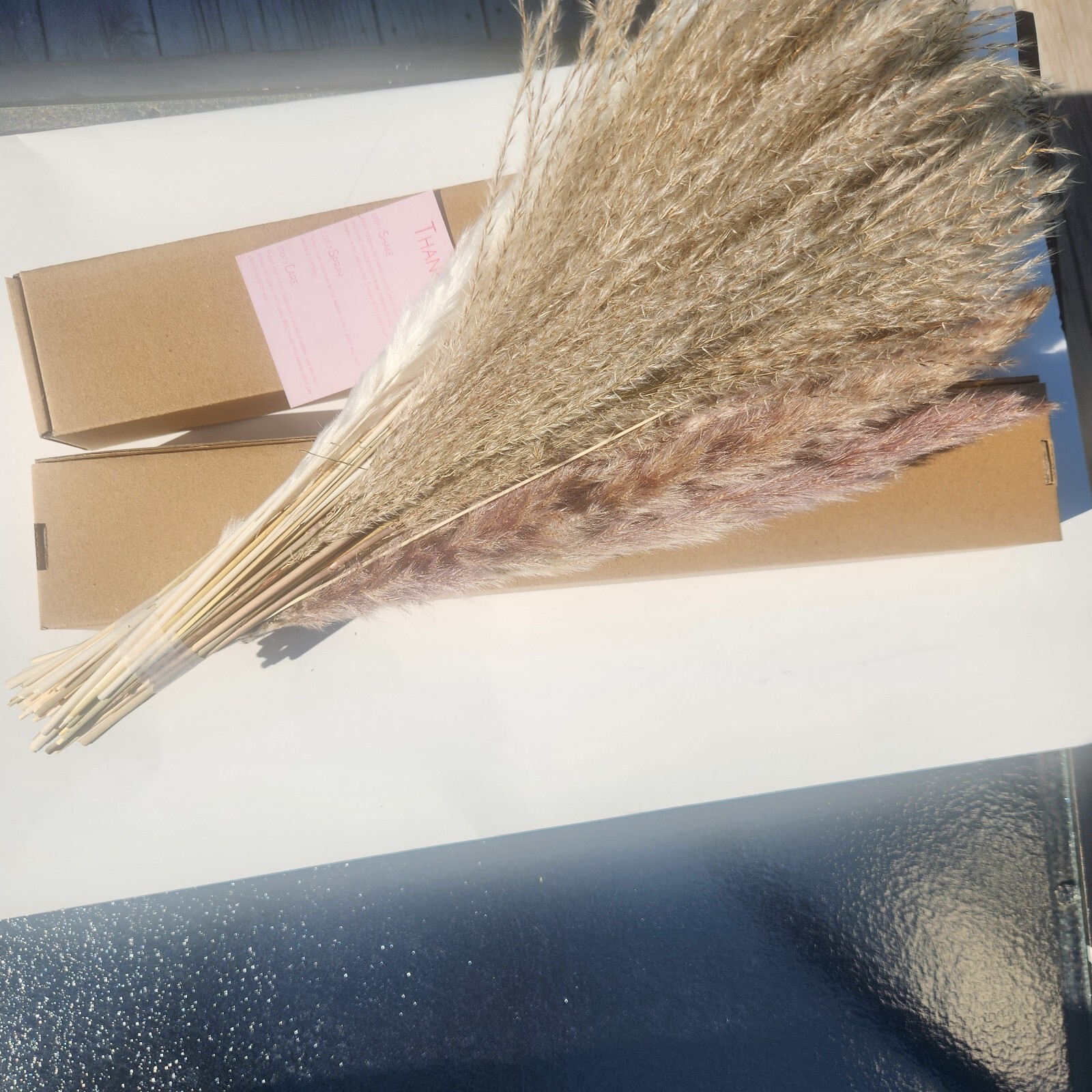 80 Pcs Natural Dried Pampas Grass Decor 17In for Mixed Floral Arrangement