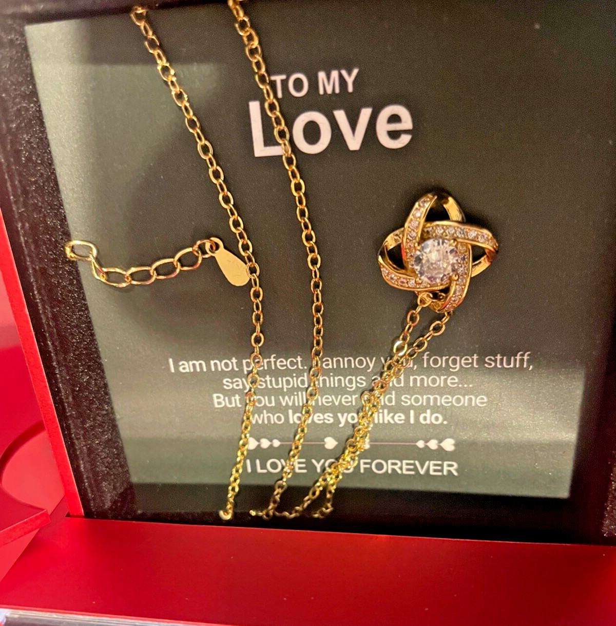 Eternal flower Preserved -Crystal Necklace Fresh Rose ,Love…