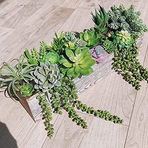 22 Pcs Bulk Artificial Succulents Plants Unpotted Small Aloe Hanging String