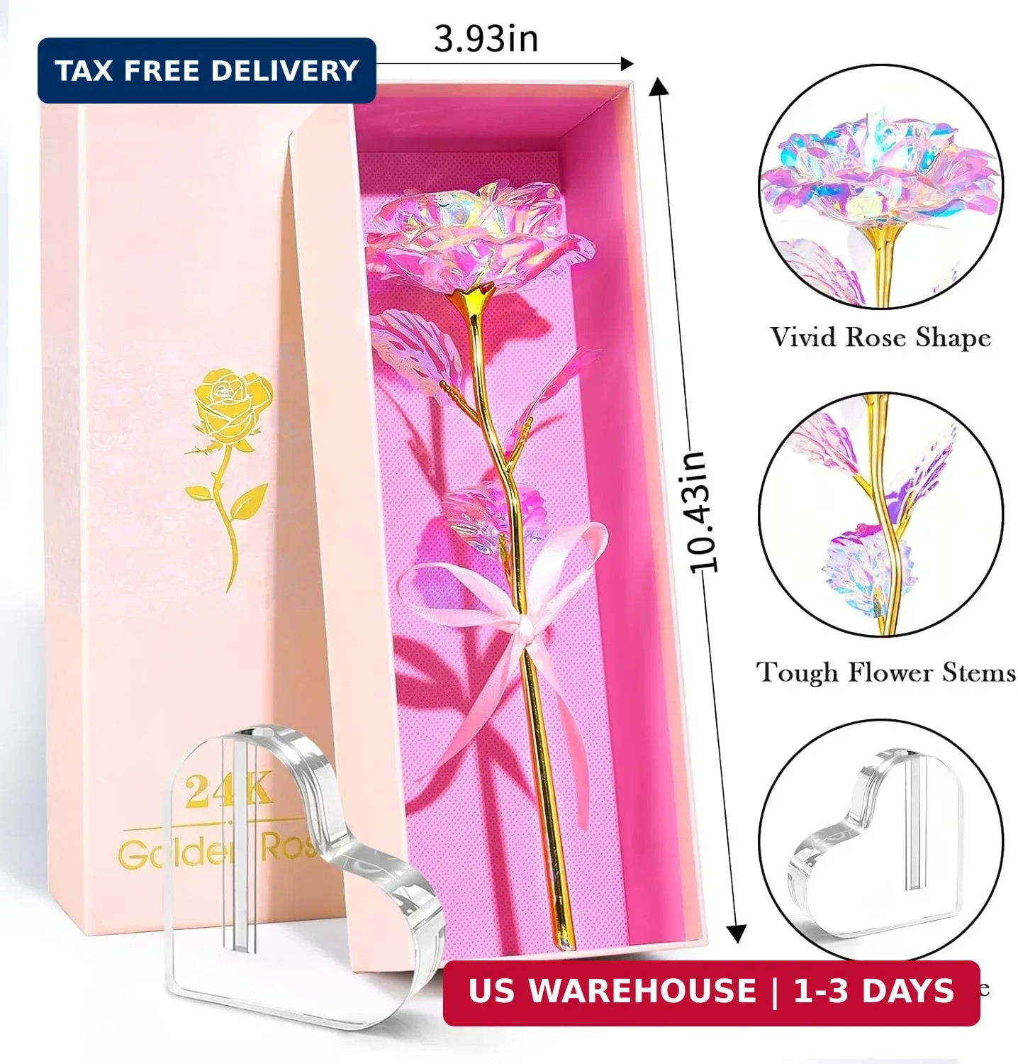 Mothers Day Mom Gifts for Women Grandma, Artificial Forever Birthday Flowers Gal