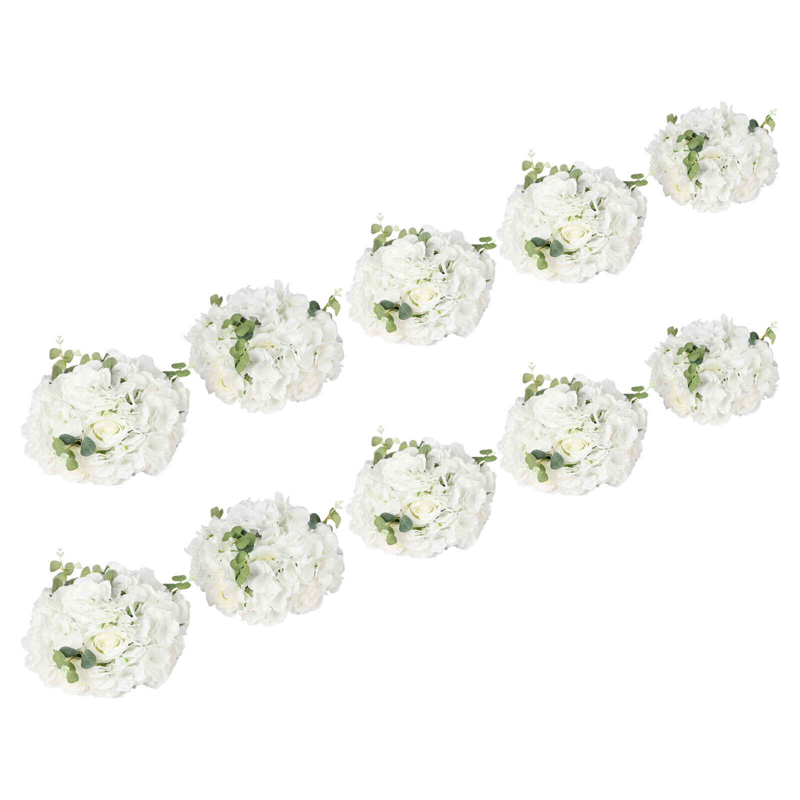 10X Artificial Flower Ball 12 Heads Wedding Flower Balls for Centerpieces