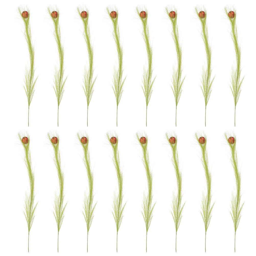 16 Pcs Fake Pampas Grass Faux Artificial Reeds Decoration Plants