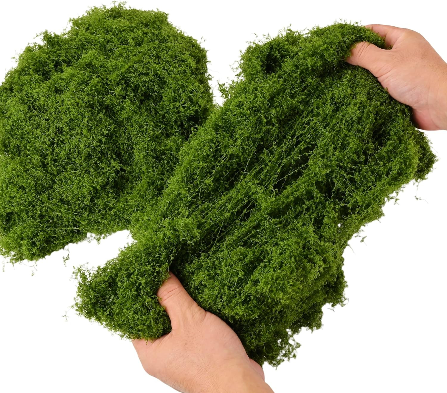 Green Simulated Moss, Forest Colored Filamentous Artificial Grass, Used for Land