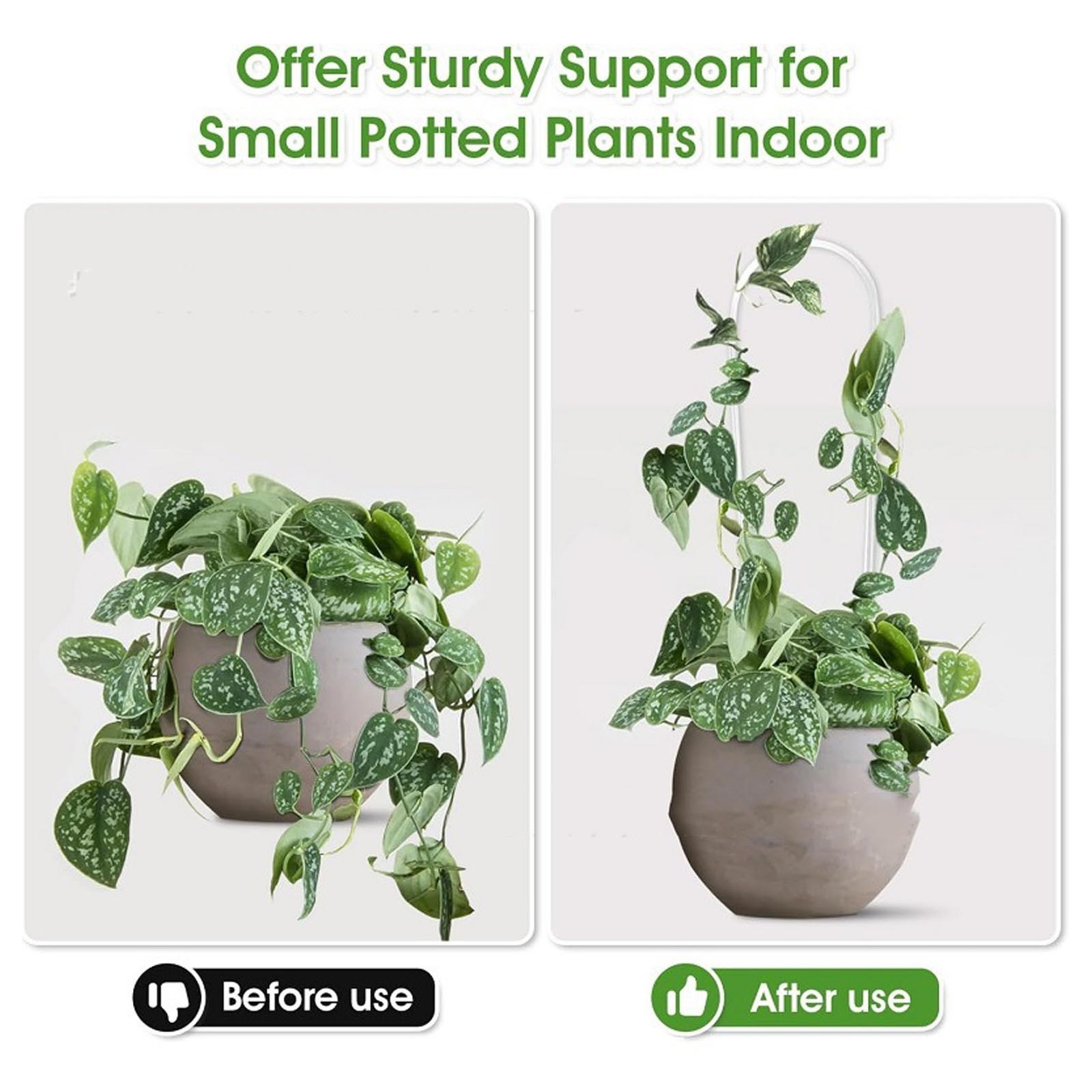 U Shaped Plant Frame Durable Support For Potted Plants Indoor Acrylic Excellent