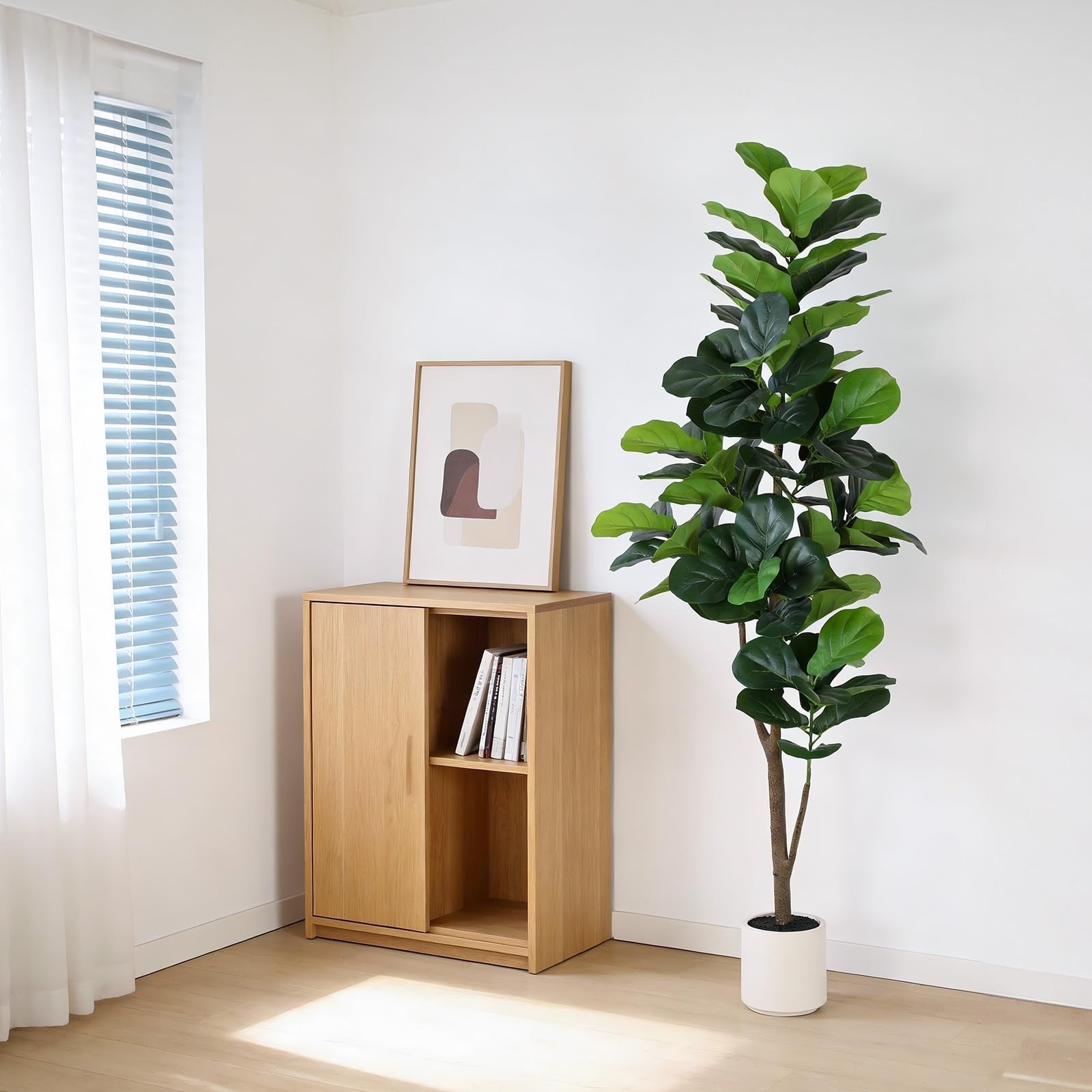 6FT Faux Fiddle Leaf Fig Tree – Realistic Artificial Plant for Home & Office Dec