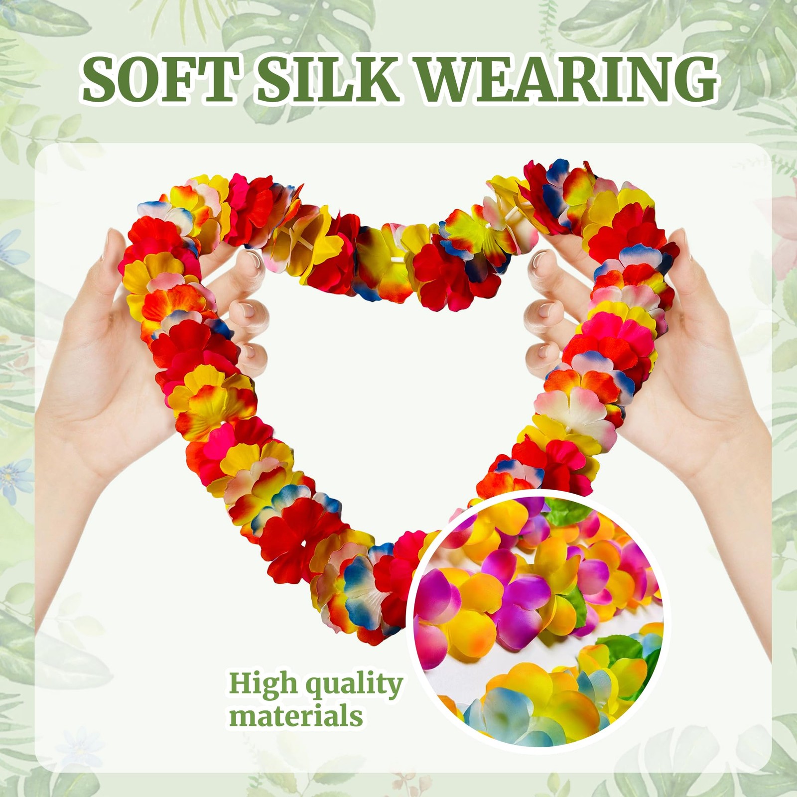 60pcs Hawaiian Leis Bulk for Luau Party, Birthday Party Hawaii Themed Decorat…