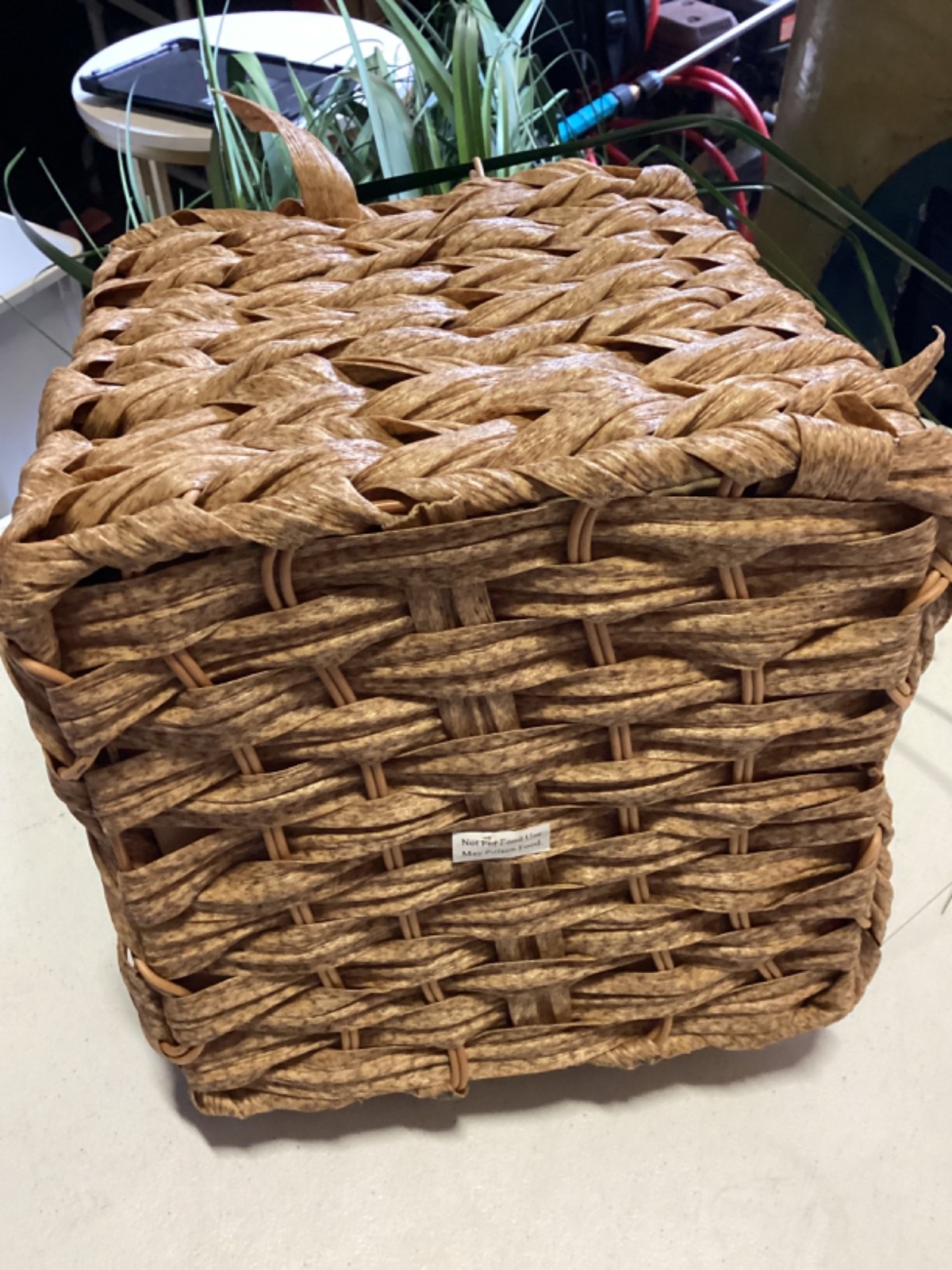 GREEN GRASS THICK IN ROPE BASKET ARTIFICIAL FLOWER 36” Tall 8” x 8” Basket