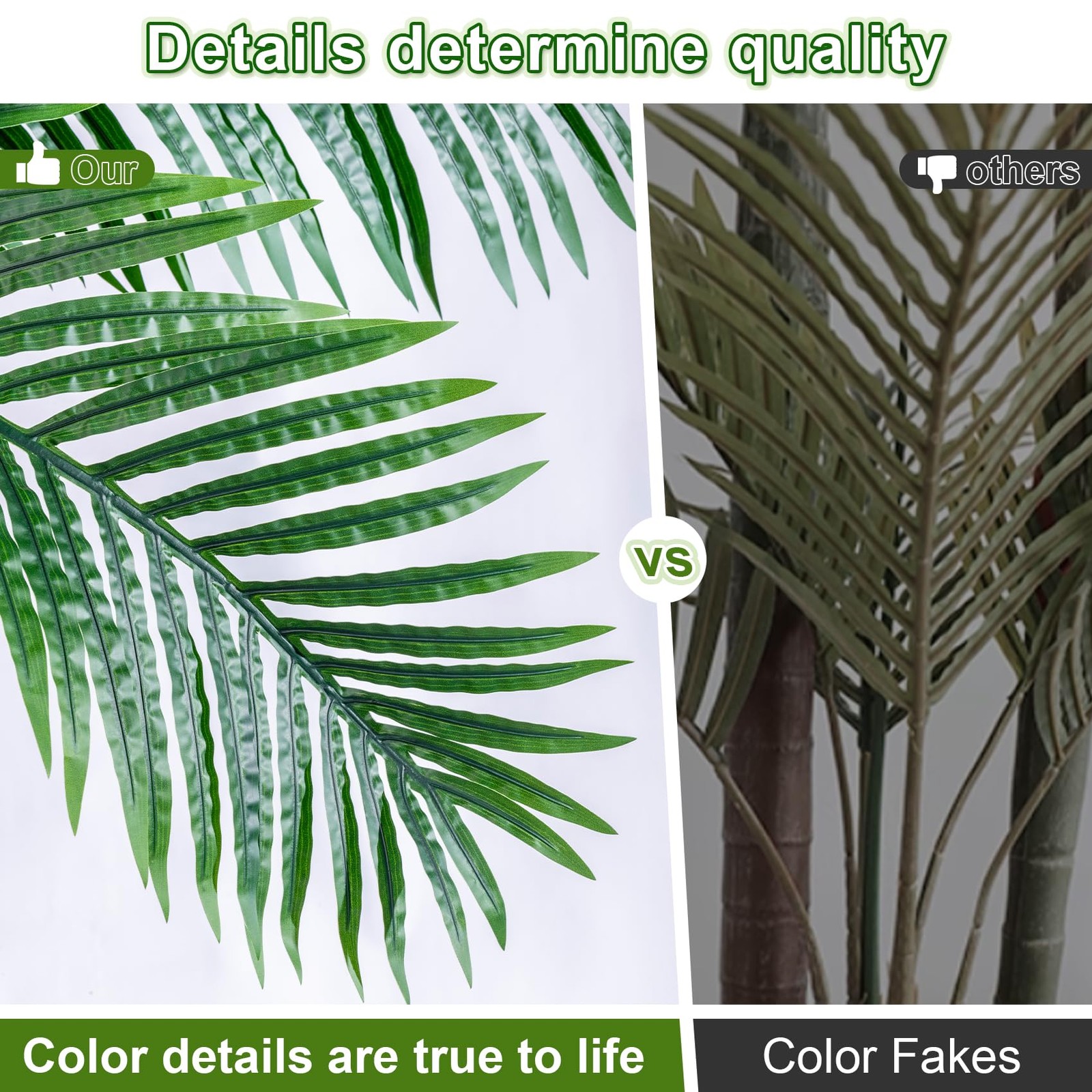 9FT Large Artificial Palm Tree Big Faux Tropical Phoenix Trees Indoor Outdoor…
