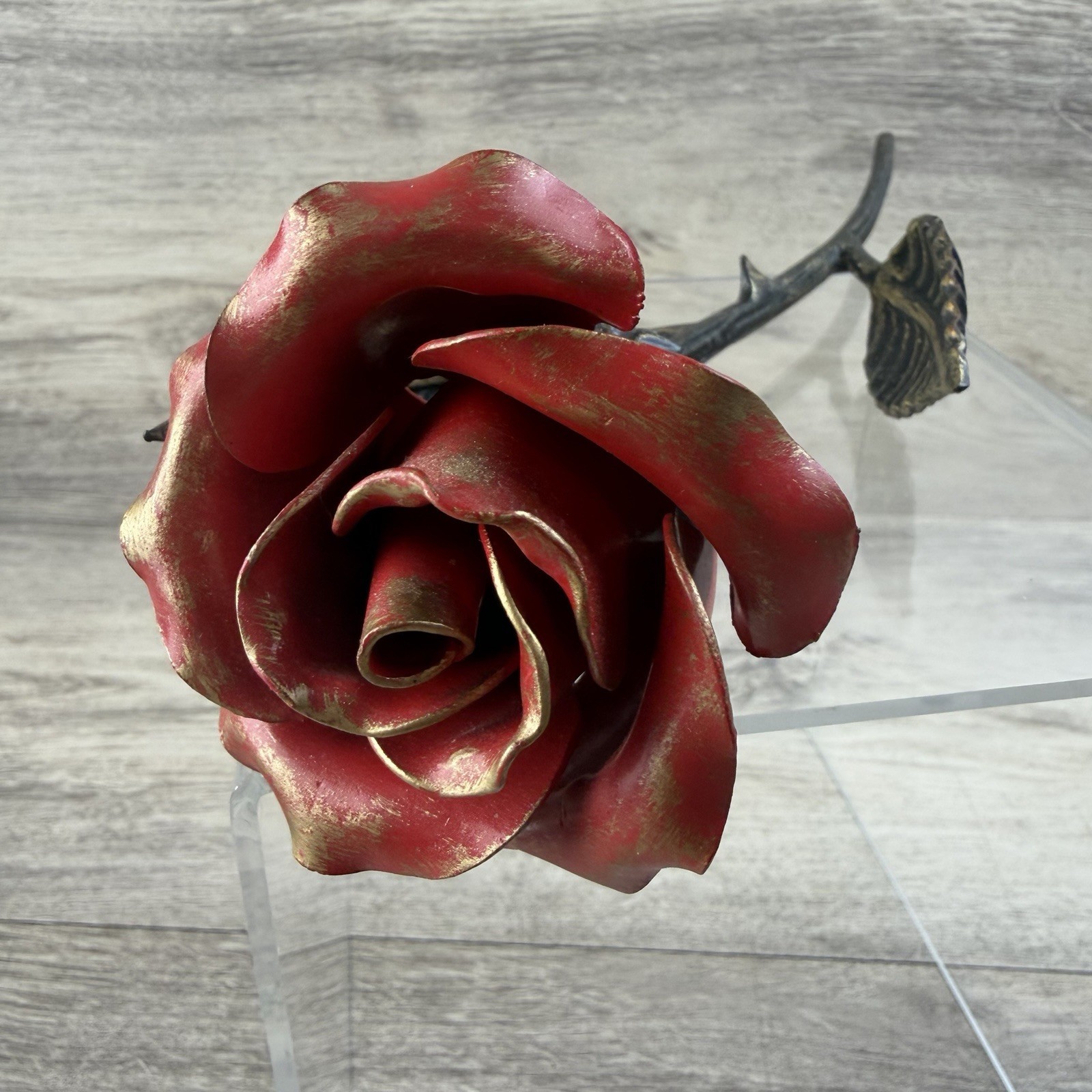 Hand Forged Wrought Iron Rose – Romantic Metal Gift of Everlasting Love