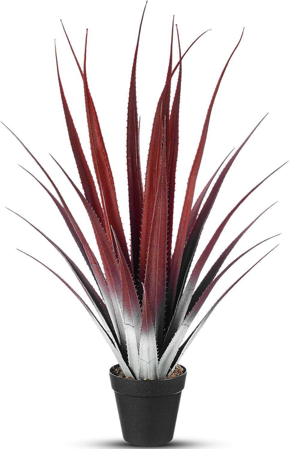26” Realistic Red Aloe Vera Plant – UV Resistant Faux Agave for Home & Garden
