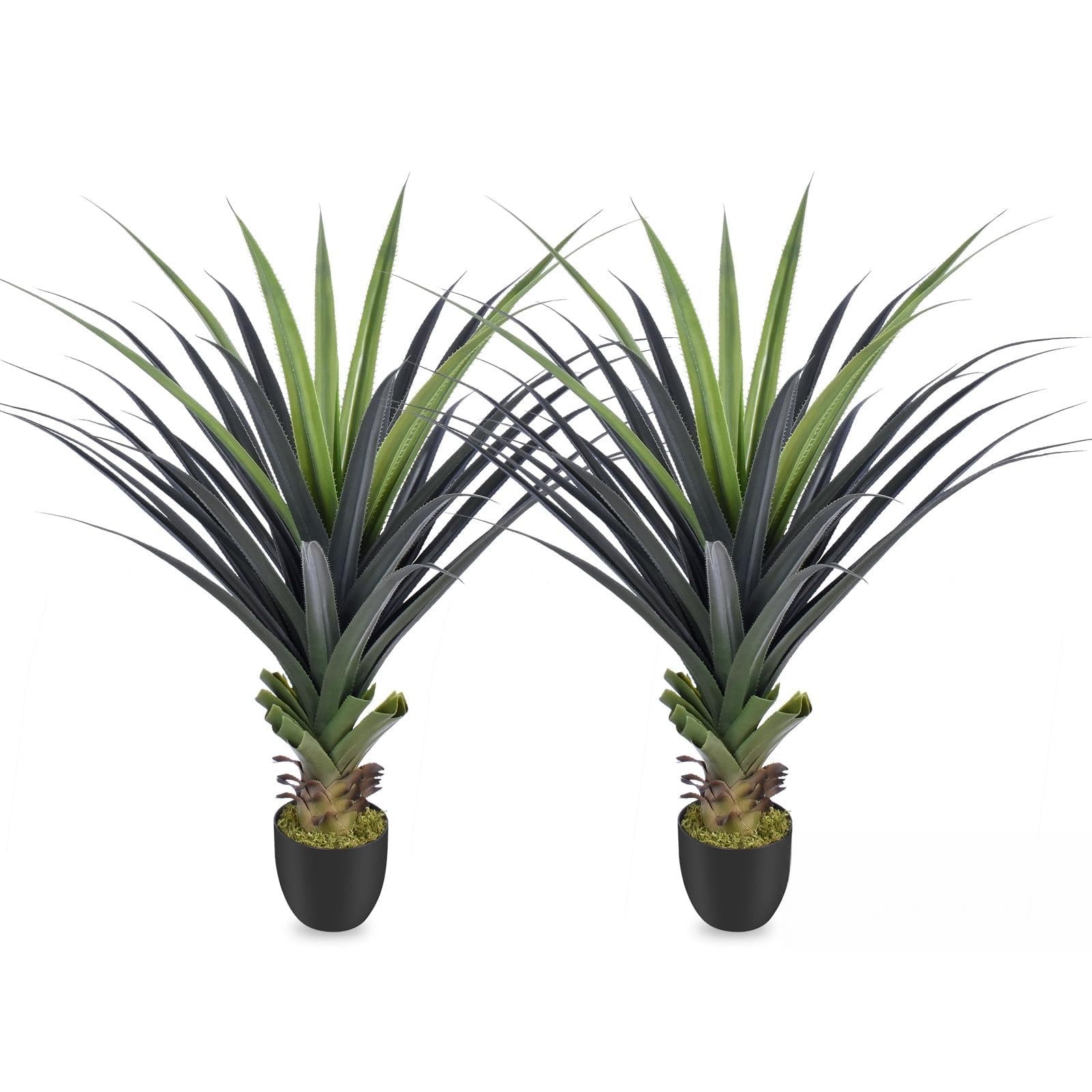 4ft Artificial Spiked Agave Plant, 48inch Faux Agave Plants Indoor Realistic …