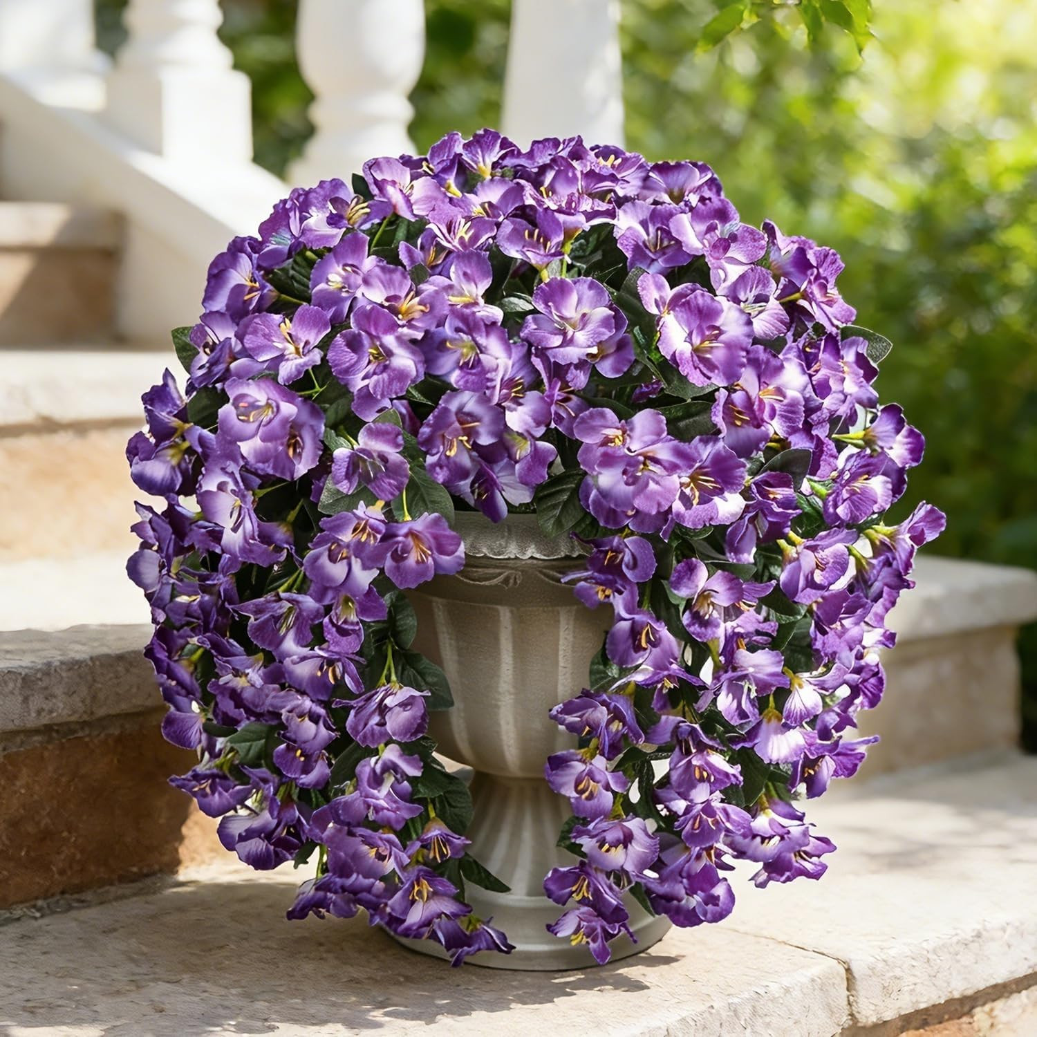Ivydale Hibiscus Artificial Fake Hanging Flowers Plants for Outdoor Spring Decor