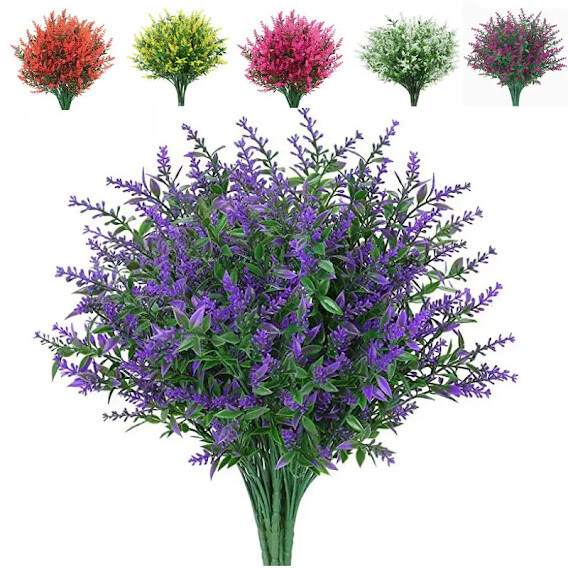 Artificial Flowers Bouquet, Lavender Flowers for Home Wedding Party Decoration