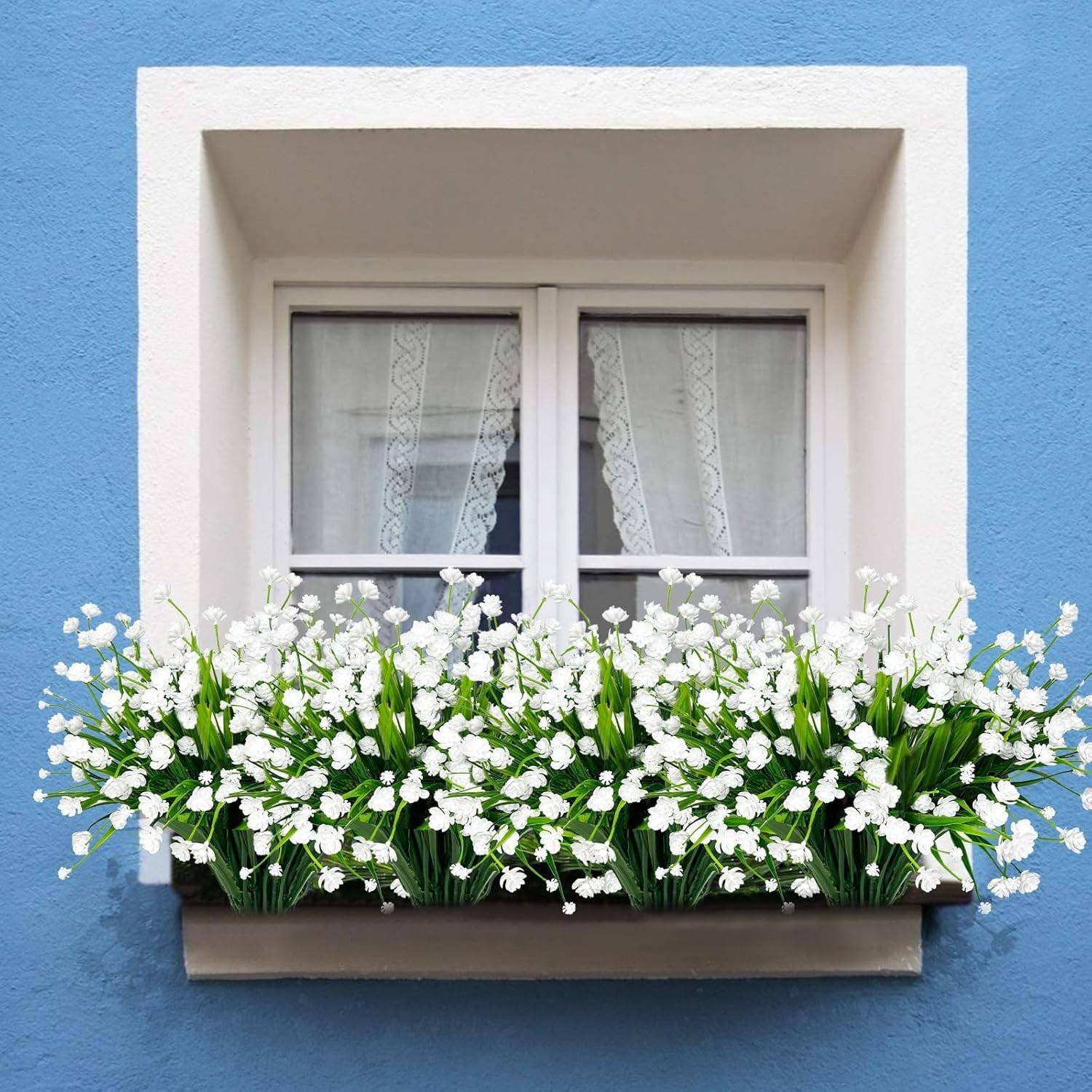 Low Maintenance 12 Bundles of UV Resistant Faux Flowers – Outdoor and Indoor Use