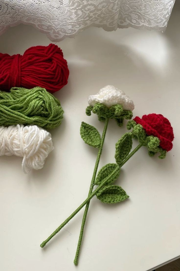 Handmade Crocheted Roses (or Crochet Flower Bouquet)