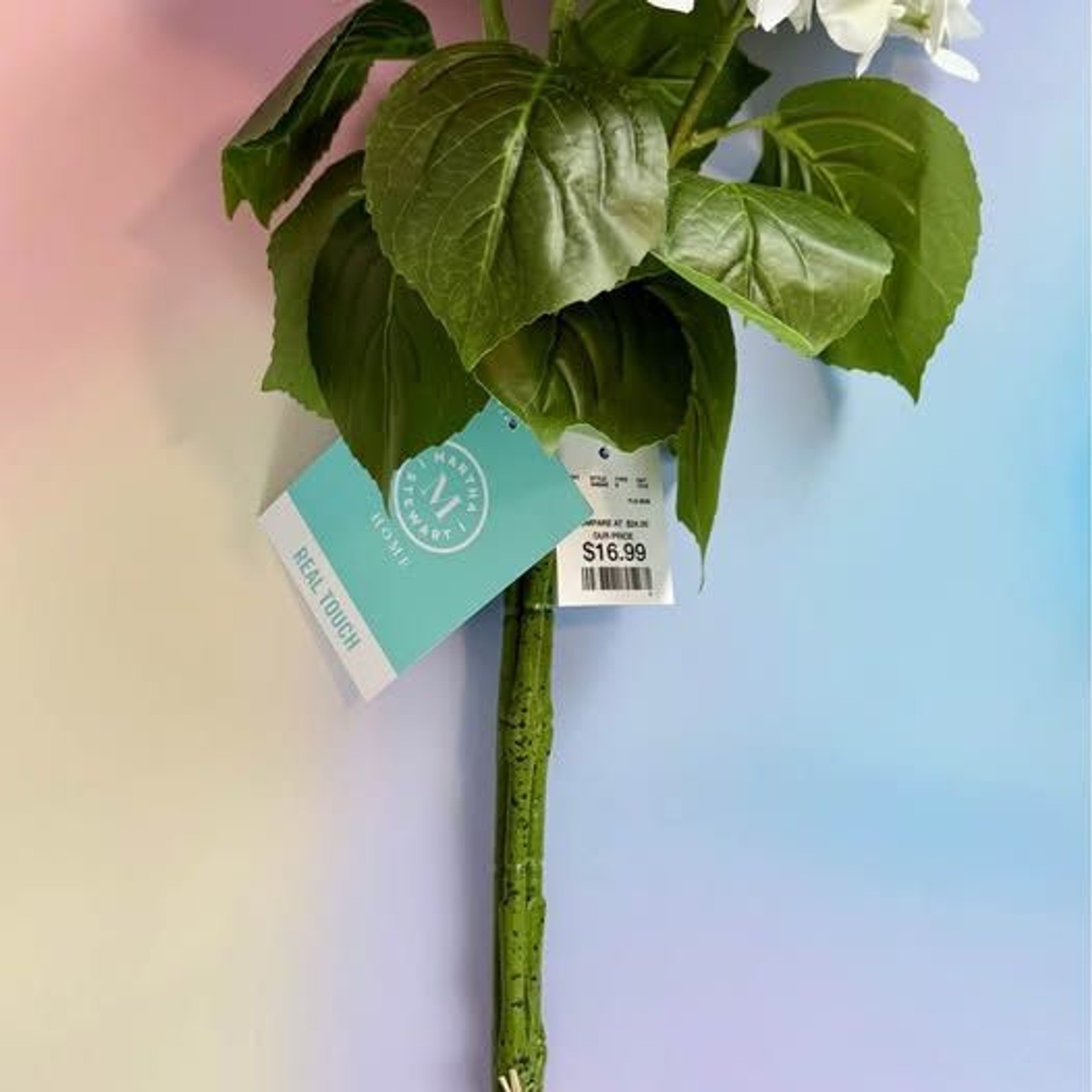 Martha Stewart Real Touch Hydrangea 24in 3 Stem