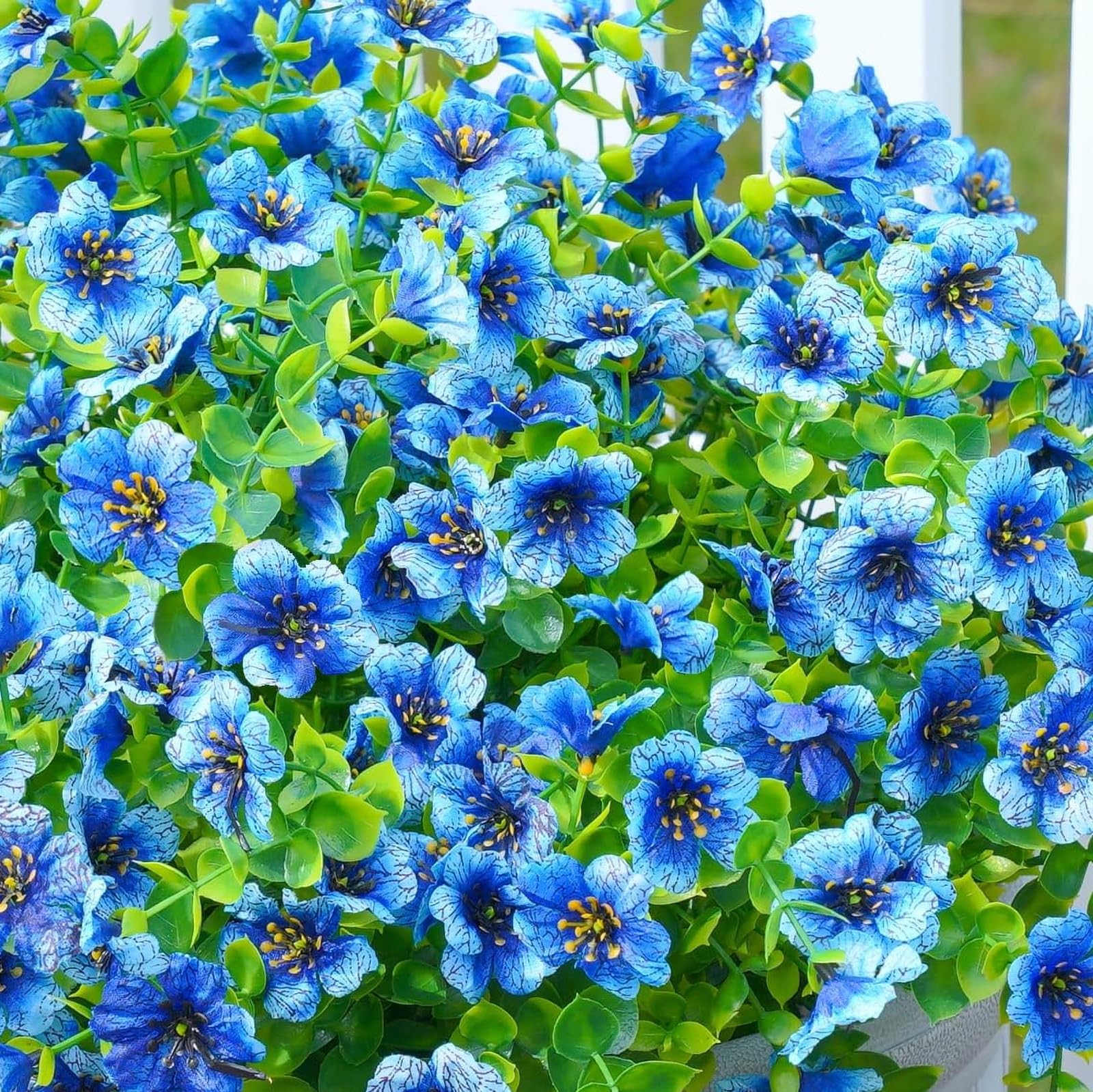 MENRU Artificial Flowers Blue