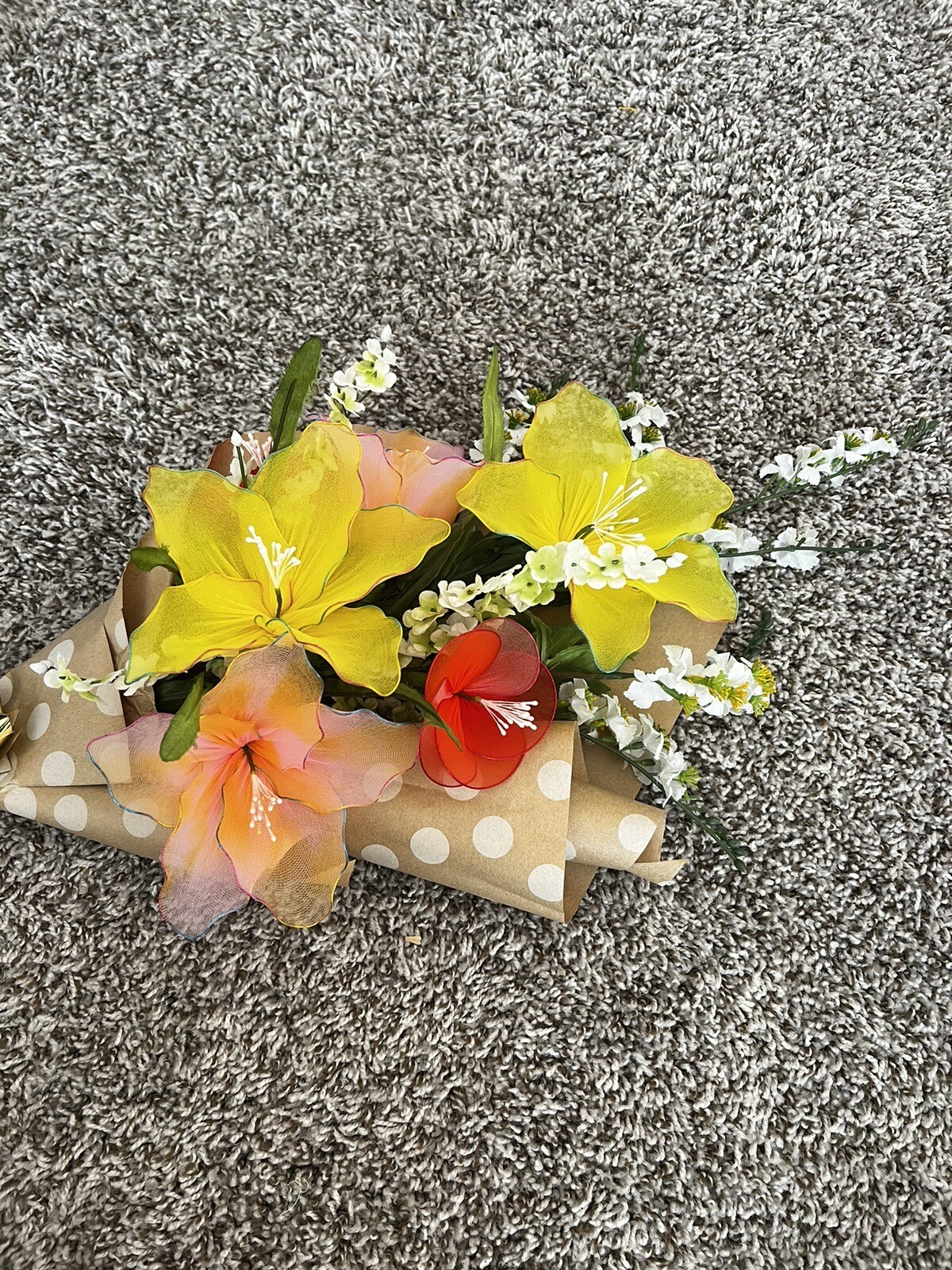 Hand Made Flower Nylon Wrapped Valentine’s And Mother Day