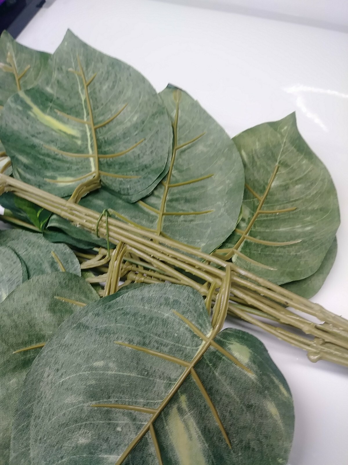 Admired By Nature Artificial Pothos Hanging Bush Plant Leaves for Home Office, …
