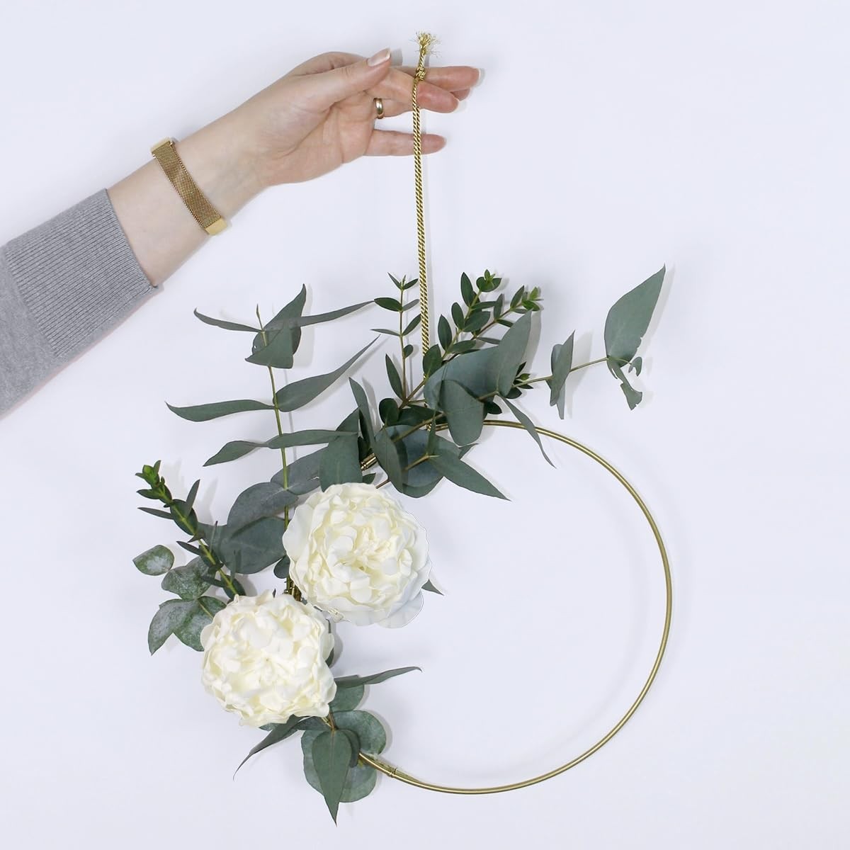 16 PCS 4 Inch Ivory Peonies Artificial Flowers Bulk Fake Peony Foam Bouquet