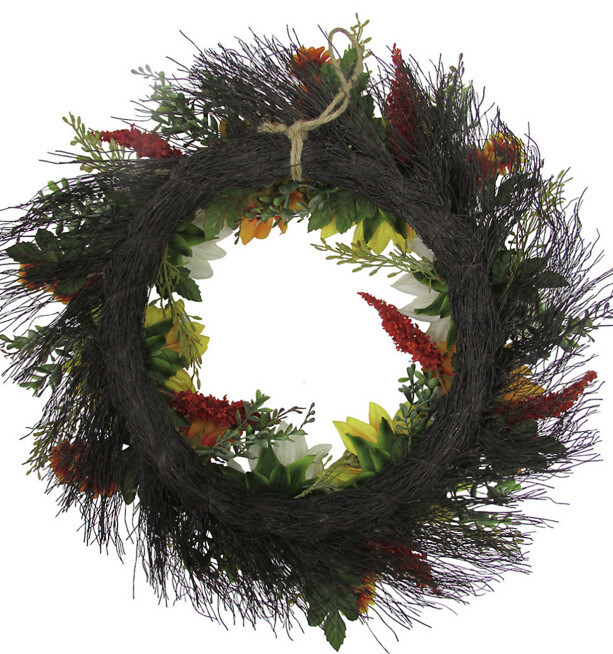 Cute Sonoma Fall Wreath Artificial Sunflower Wreath for Front Door 22 inch Large
