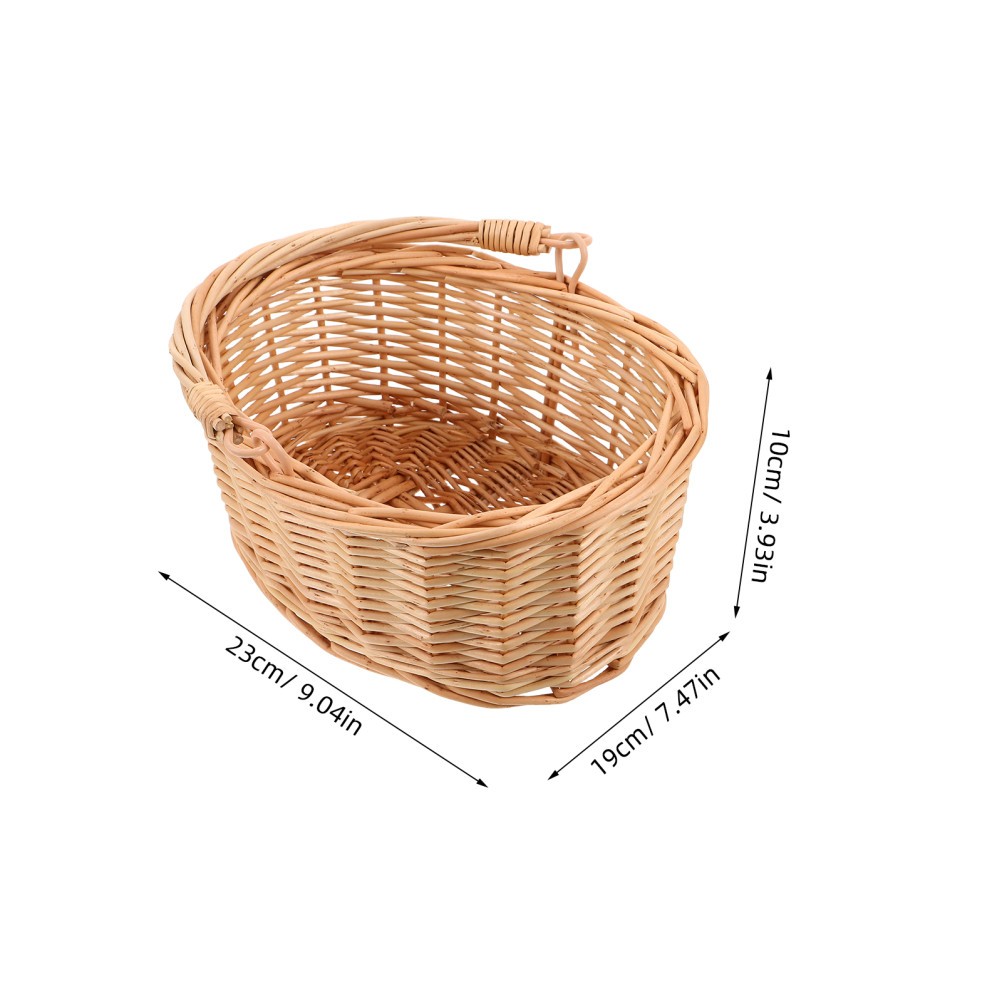 Wicker Flower Girl Basket Decorative Baskets with Handles Home Wedding