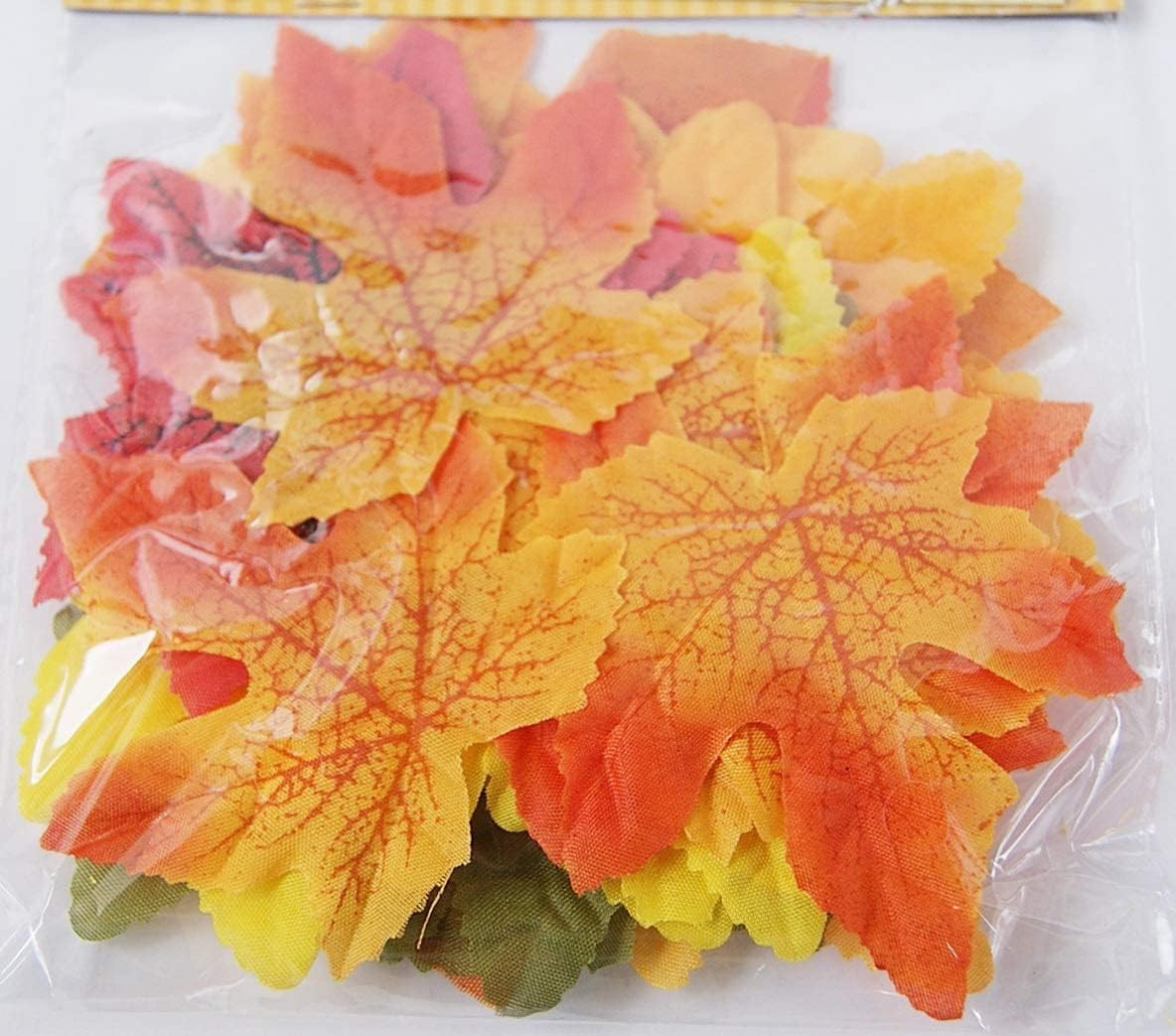Leaves Orange Color Variety Decorative Scatter for Centerpieces, Autumn Decor, a
