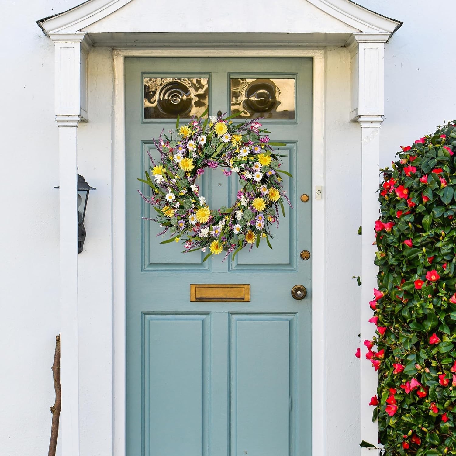 Handmade Wildflower Wreath 24” – Stunning Door and Wall Decor for All Seasons