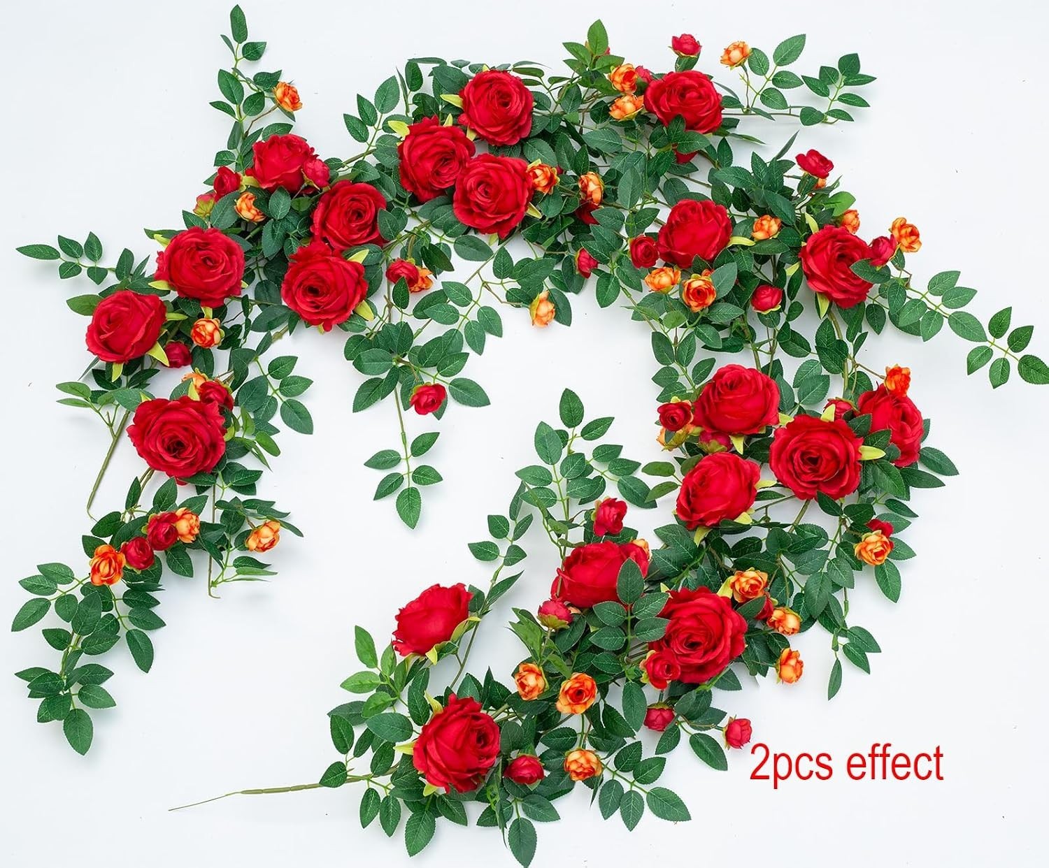 Versatile 2-Piece 12FT Bendable Floral Garland for Indoor & Outdoor Use