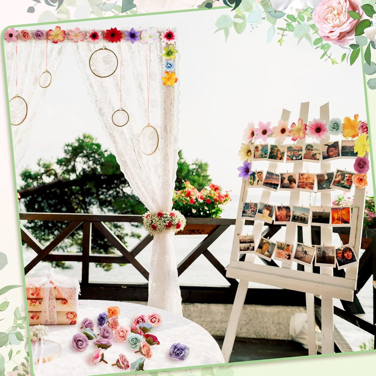 100 Pcs Small Fake Flowers for Crafts Mini Multicolor Artificial Flower Heads fo