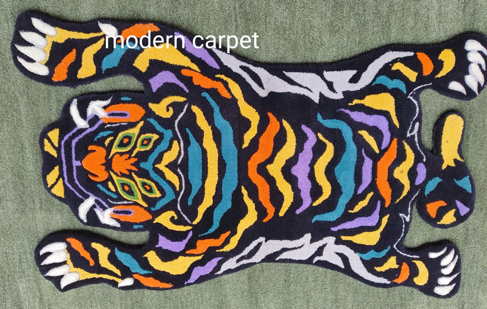 Tibetan Tiger Rugs 3×5 Feet Handmade 100% Woolen Hand Tufted For Home Decoration