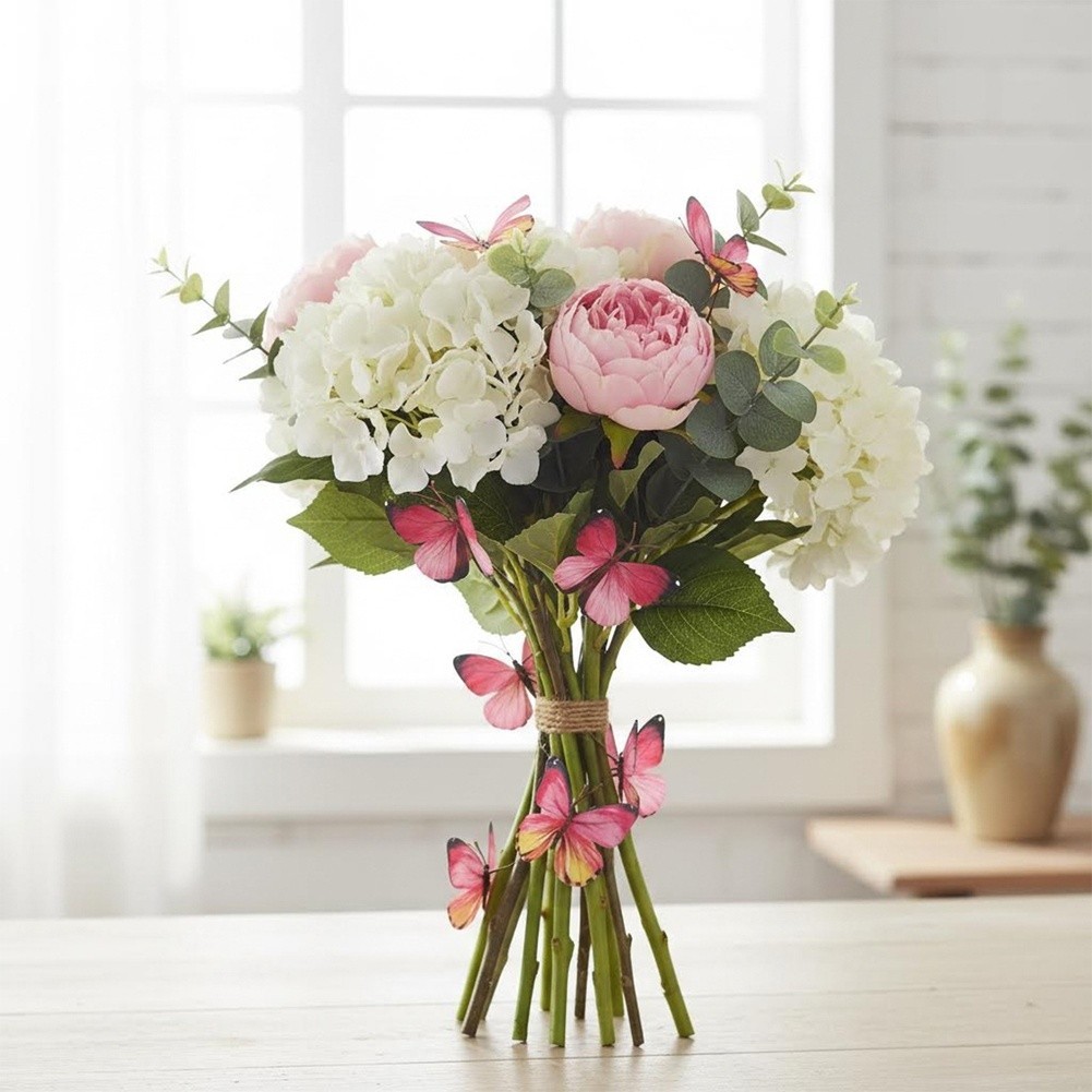 Pink Butterfly Vine Artificial Flower Made of Silk 100cm for DIY Tabletop Decor