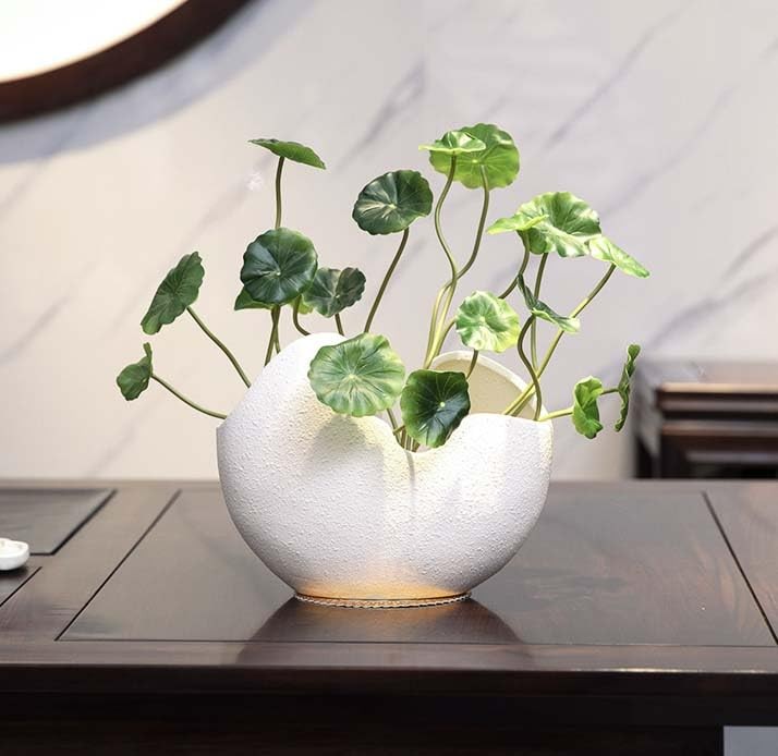 3pcs Small Fake Lotus Plants with Roofs and Leaves, Faux Greenery Stems for V