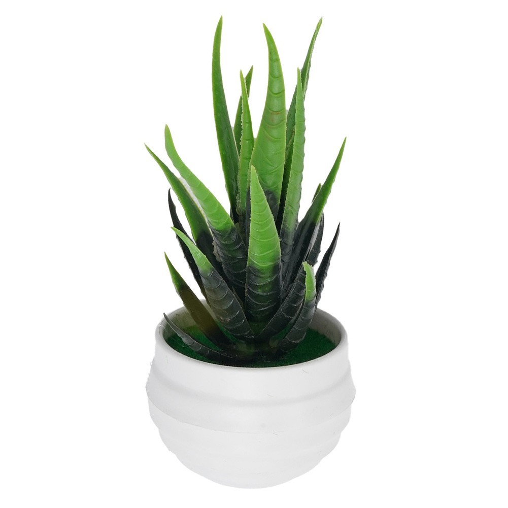 1*14*8cm, 13*11cm Aloe, Plastic Flower Artificial Potted Plant For Home, Office