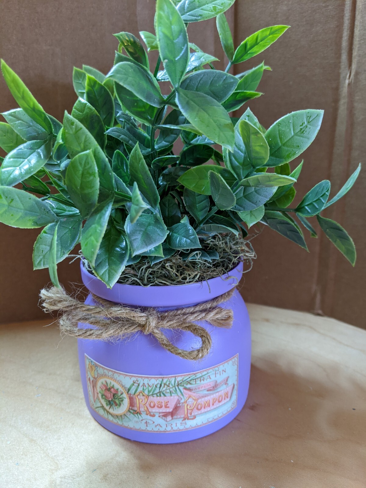 3 Faux Plants in Spring Themed Pots
