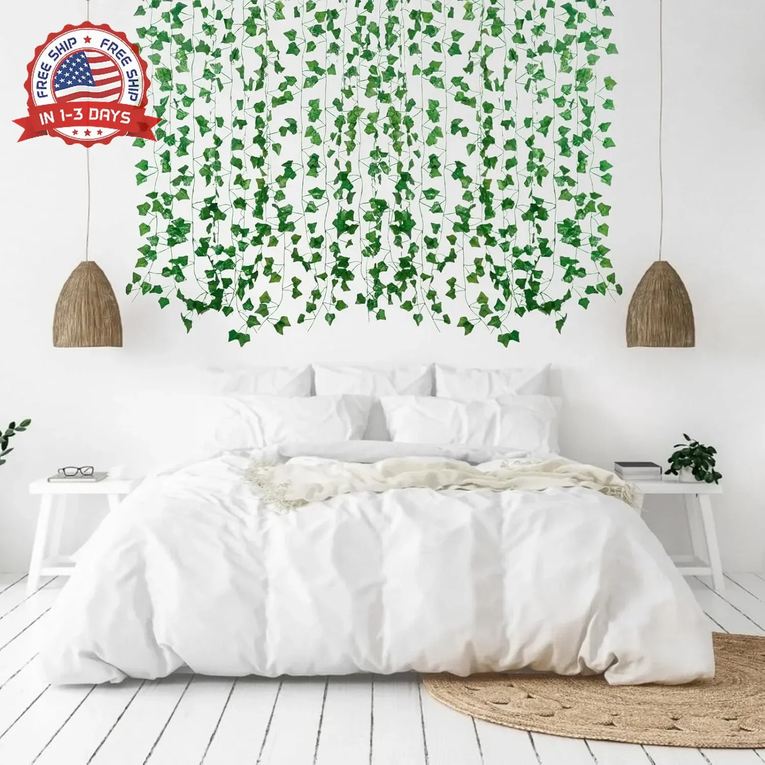 Freyalife Fake Vines for Room Decor(48Pack336Ft) Aesthetic Artificial Plant Ivy