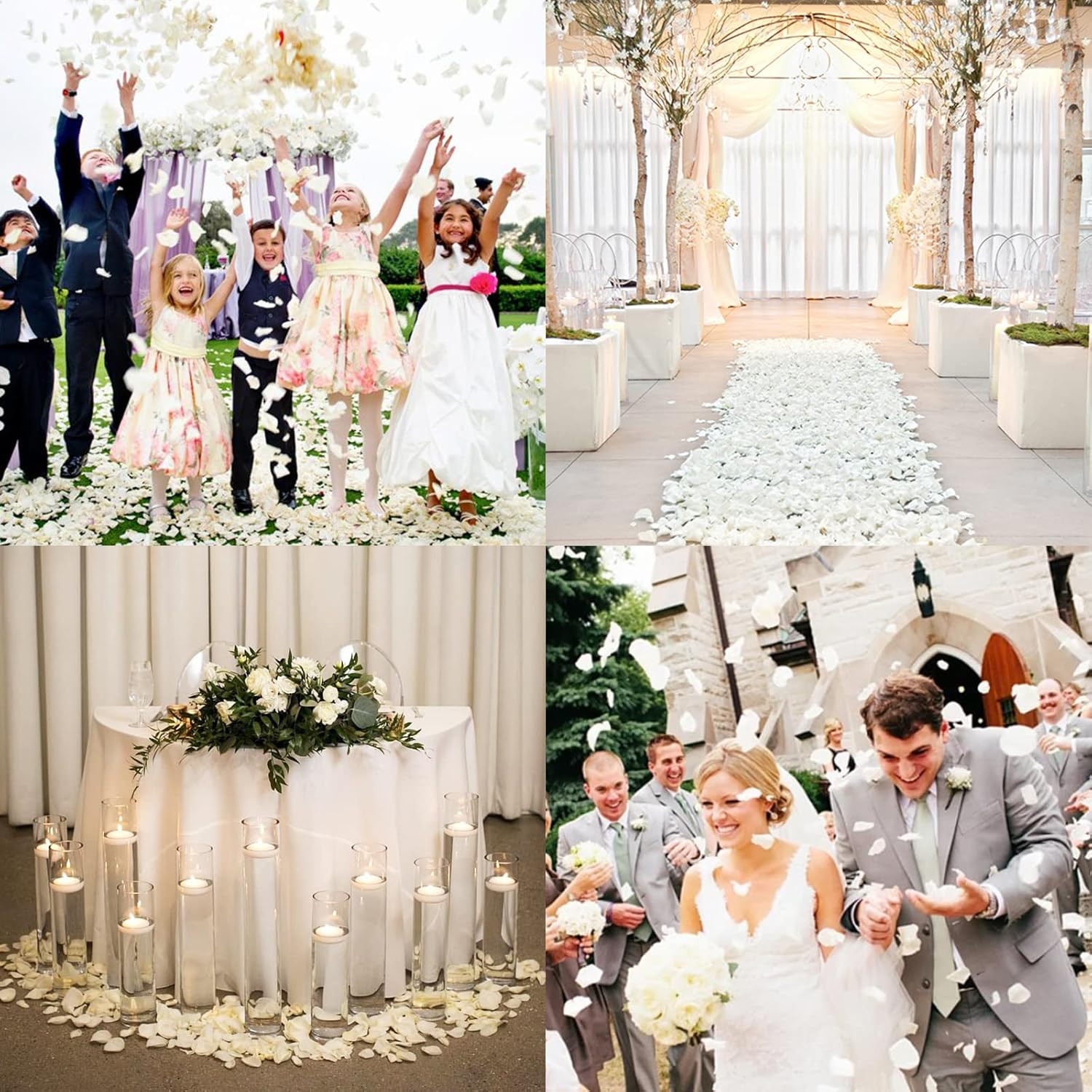 5000 Pcs Rose Petals Artificial Silk Flowers Petals, Ivory | Artificial Rose Pet