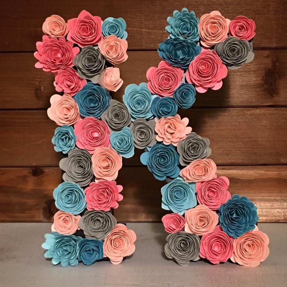 18 PCS Blue Artificial Rose Mini Paper Flower Craft DIY Decor Cake Topper