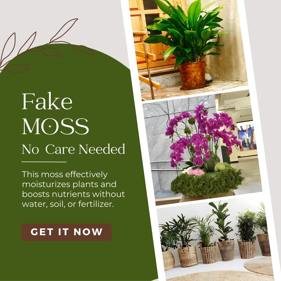 16 OZ Fake Moss For Plants Indoor Green Artificial Faux Fairy Garden Decor